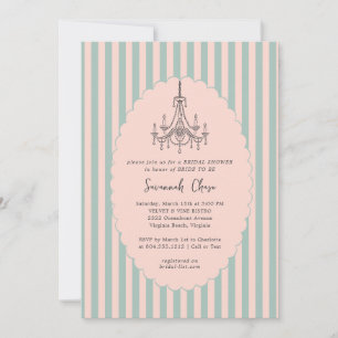 Invitación Moderna y caprichosa ducha de novia