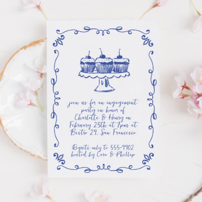 Invitación Moderna y caprichosa fiesta de compromiso del dood (Subido por el creador)