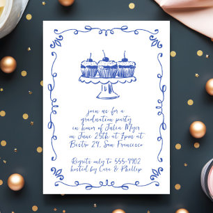 Invitación Moderna y caprichosa fiesta de graduación de Doodl