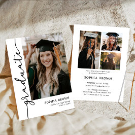 Invitación moderna y casual con foto para fiesta d