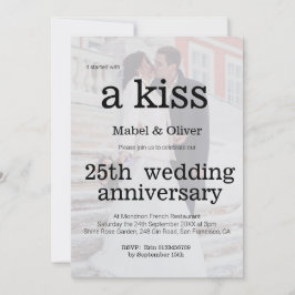 Invitación moderna y chic para aniversario de boda