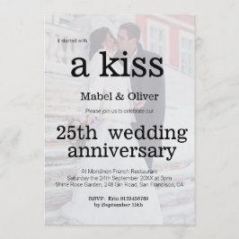 Invitación moderna y chic para aniversario de boda
