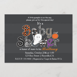 Invitación moderna y chic para baby shower de Hall