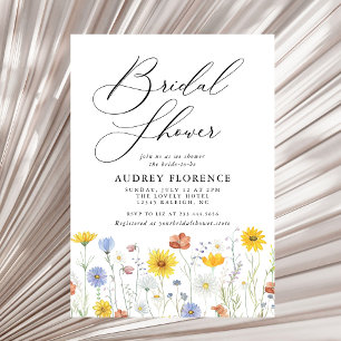 Invitación Moderna y colorida flor silvestre Floral Bridal Sh