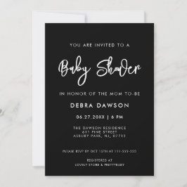 Invitación Moderna y contemporánea ducha de bebé