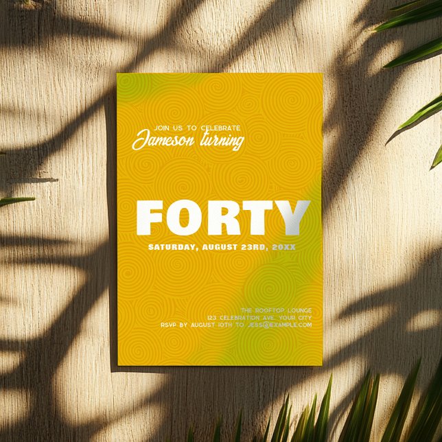 Invitación Moderna y elegante | 40.ª foto de cumpleaños (Subido por el creador)