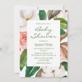 Invitación Moderna y elegante acuarela Floral Baby Shower