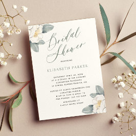 Invitación Moderna y elegante acuarela floral ducha de novia