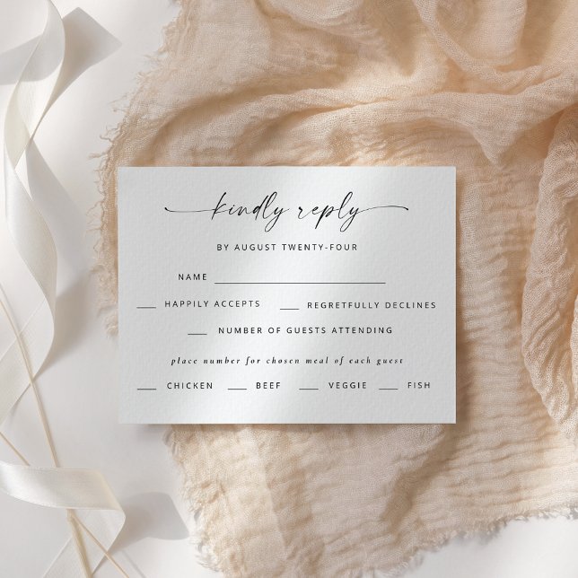 Invitación Moderna y elegante boda de escritura RSVP (Subido por el creador)