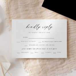 Invitación Moderna y elegante boda de escritura RSVP
