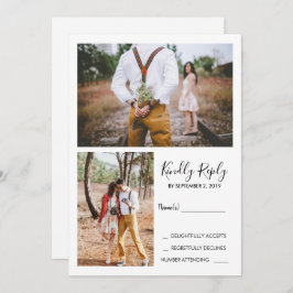 Invitación Moderna y elegante boda fotográfica RSVP