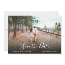 Moderna y elegante boda fotográfica Save the Date
