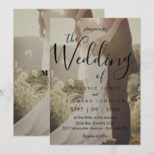 Moderna y elegante caligrafía Boda superpuesto de