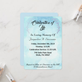 Invitación Moderna y elegante celebración de la vida