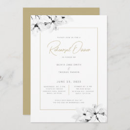 Invitación Moderna y elegante cena de magnolias de primavera