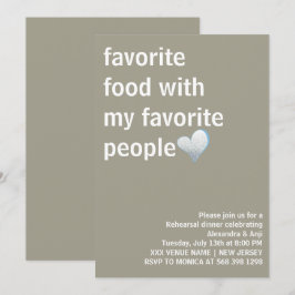 Invitación Moderna y elegante cena Minimalista