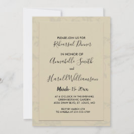 Invitación Moderna y elegante cena romántica