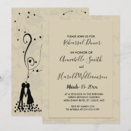 Invitación Moderna y elegante cena romántica