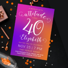 Invitación moderna y elegante con gradiente de col