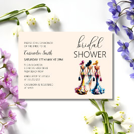 Invitación Moderna y elegante ducha de novia