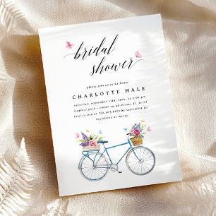 Invitación Moderna y elegante ducha de novia botánica floral
