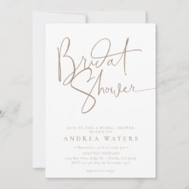 Invitación Moderna y elegante ducha de novia clásica Minimali