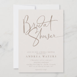 Invitación Moderna y elegante ducha de novia clásica Minimali
