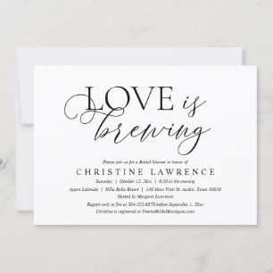 Invitación Moderna y elegante ducha de novia Fiesta El amor s