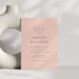 Invitación Moderna y elegante ducha de novia gris Rubor Minim