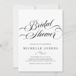 Invitación Moderna y elegante ducha de novia Minimalista