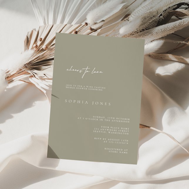 Invitación Moderna y elegante ducha de novia Minimalista (Subido por el creador)