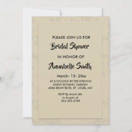 Invitación Moderna y elegante ducha de novia romántica