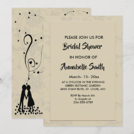 Invitación Moderna y elegante ducha de novia romántica