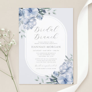 Invitación Moderna y elegante ducha de novias con brunch flor
