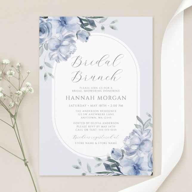 Invitación Moderna y elegante ducha de novias con brunch flor (Subido por el creador)