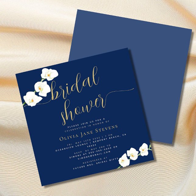 Invitación Moderna y elegante ducha de novias de la Marina de (Subido por el creador)