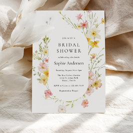 Invitación Moderna y elegante ducha marrón salvaje