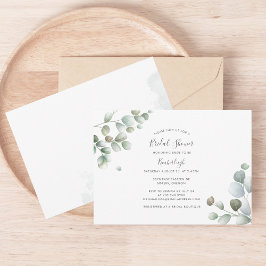 Invitación Moderna y elegante ducha nupcial Eucalyptus