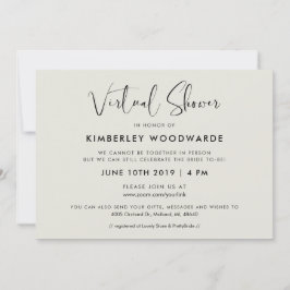 Invitación Moderna y elegante ducha virtual