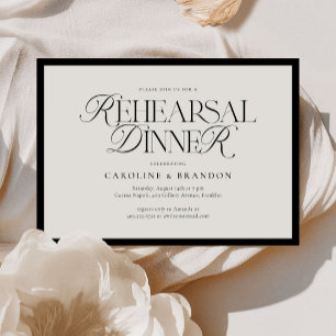 Invitación Moderna y elegante escritura tipo ensayo Cena