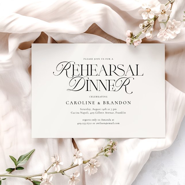 Invitación Moderna y elegante escritura tipo ensayo Cena (Subido por el creador)