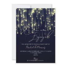 Moderna y elegante fiesta de compromiso de caligra