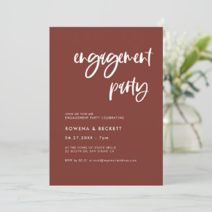 Invitación Moderna y elegante fiesta de compromiso de terraco