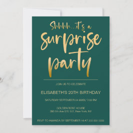Invitación Moderna y elegante fiesta de cumpleaños de sorpres