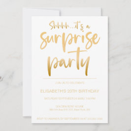 Invitación Moderna y elegante fiesta de cumpleaños de sorpres