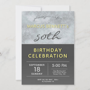 Invitación Moderna y elegante fiesta de cumpleaños número 50