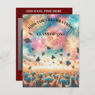 Invitación Moderna y elegante fiesta de graduación