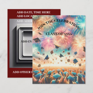 Invitación Moderna y elegante fiesta de graduación