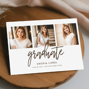 Invitación Moderna y elegante fiesta de graduación de 4 Colla