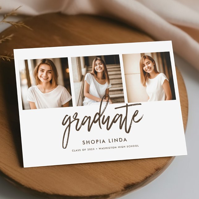 Invitación Moderna y elegante fiesta de graduación de 4 Colla (Subido por el creador)
